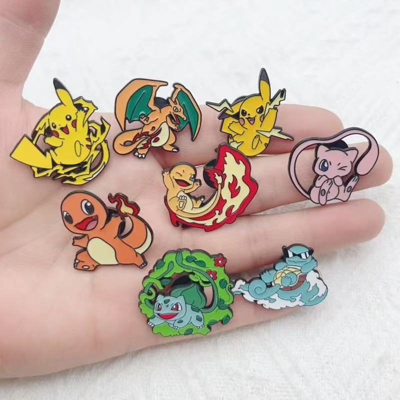Party Games Gifts - 8pcs alloy drip oil cartoon baby