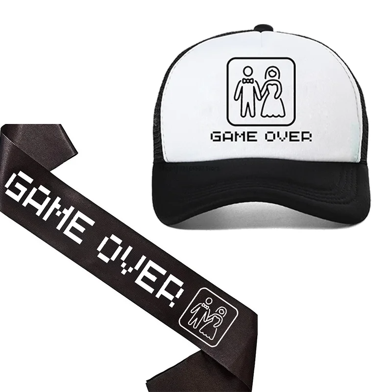 Party Games Bridal Shower - Groom To Be Sash Game Over
