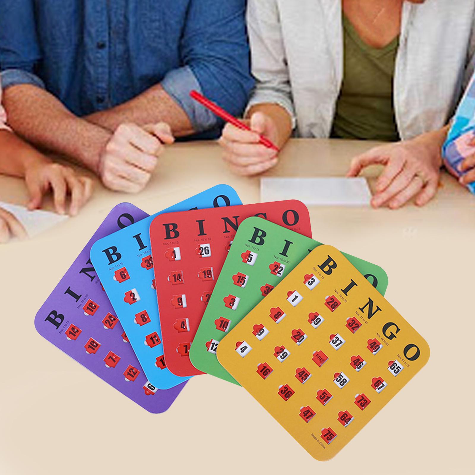 Party Games Group For Adults - 5 Pieces Large Print Bingo Cardboard