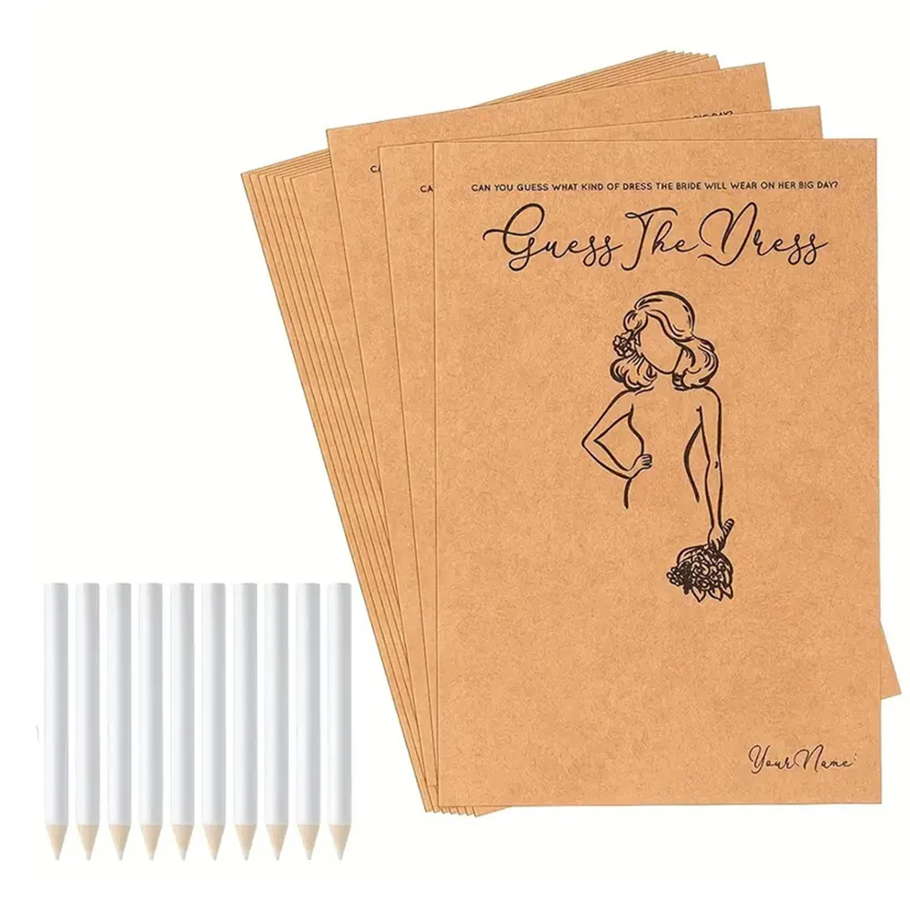 Party Games Bridal Shower - Runto 10Set Funny Guess The Dress