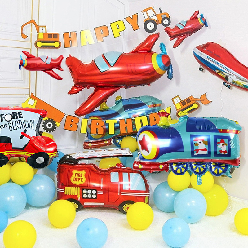 Airplane Car Foil Helium Ballo - Party Games Bus 评论和价格