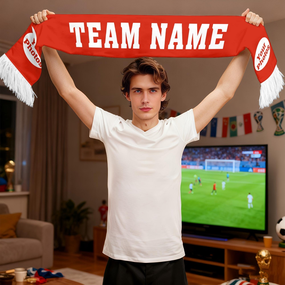 1pc Custom Team Fan Scarf - Pe - Party Games Name 评论和价格