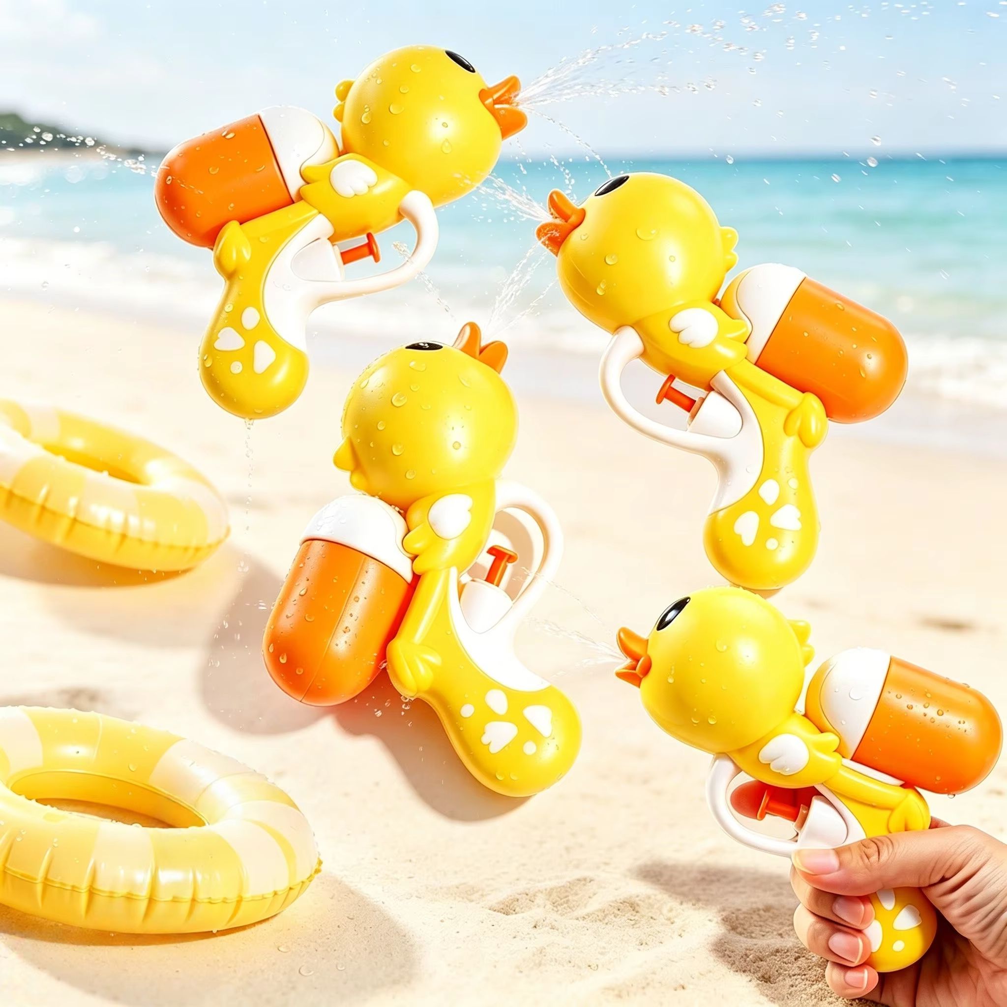 Cute Yellow Duck Water Gun Toy - Party Games Group For Adults 评论和价格