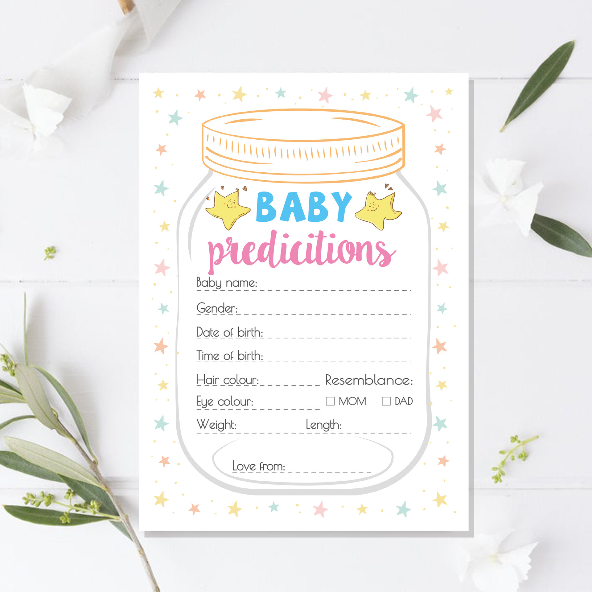 10pcs Gender Reveal Baby Showe - Party Games Group For Adults 评论和价格