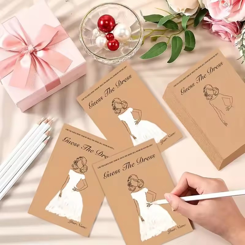 10/20Sets Guess Wedding Dress  - Party Games Bridal Shower 评论和价格