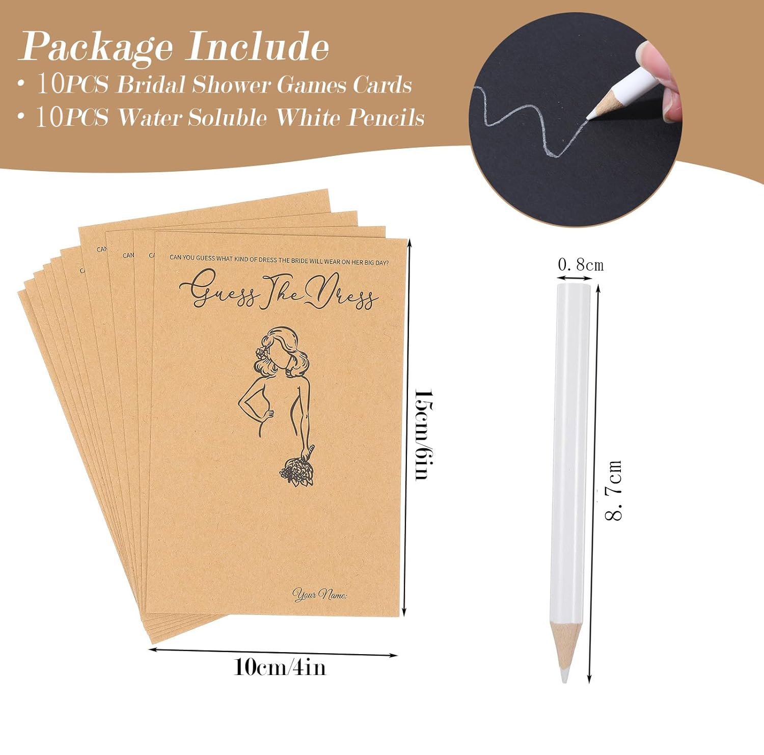 10 Sets Bridal Shower Game Kit - Party Games Bridal Shower 评论和价格