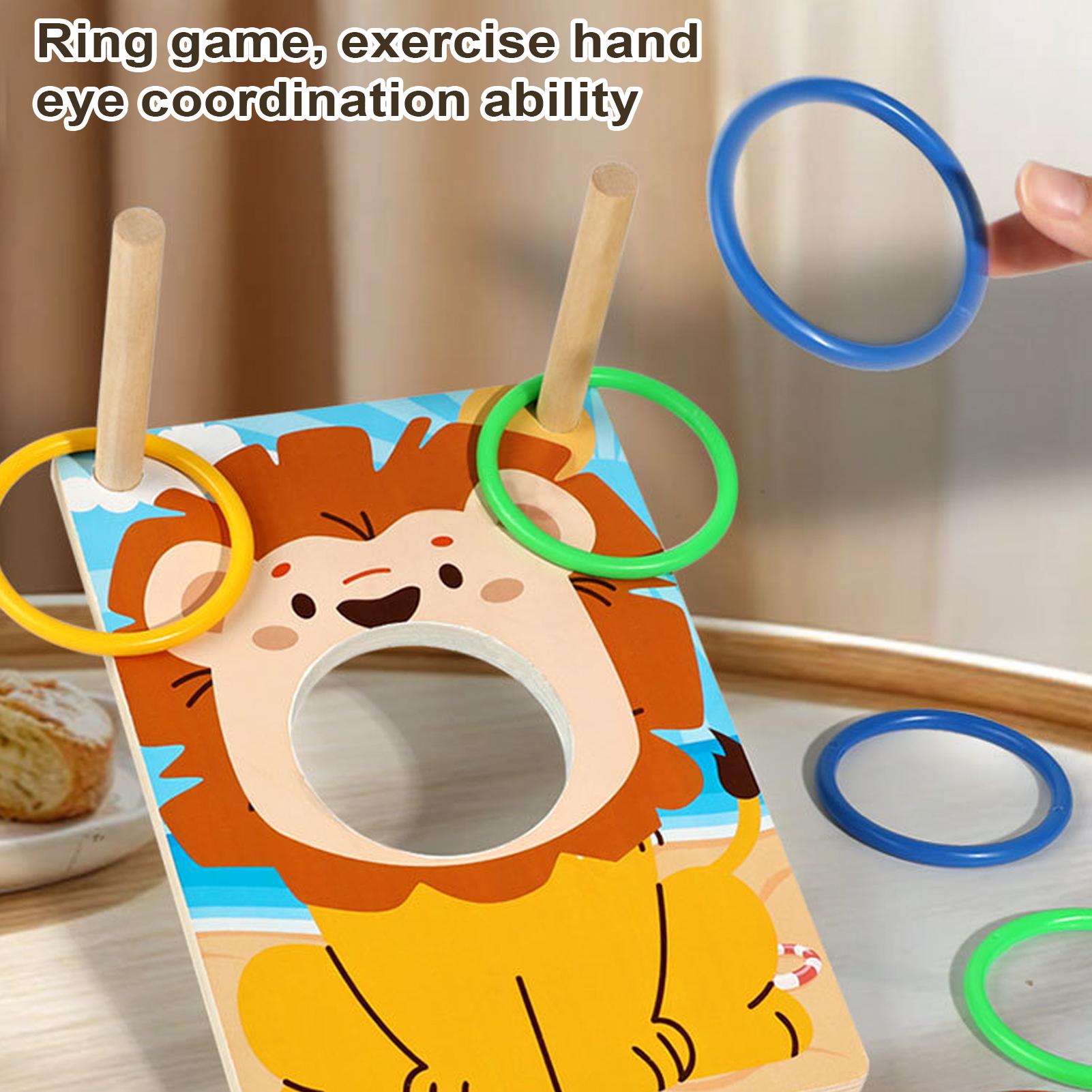 Wooden Bean Bag Toss Game Ring - Party Games Group For Adults 评论和价格
