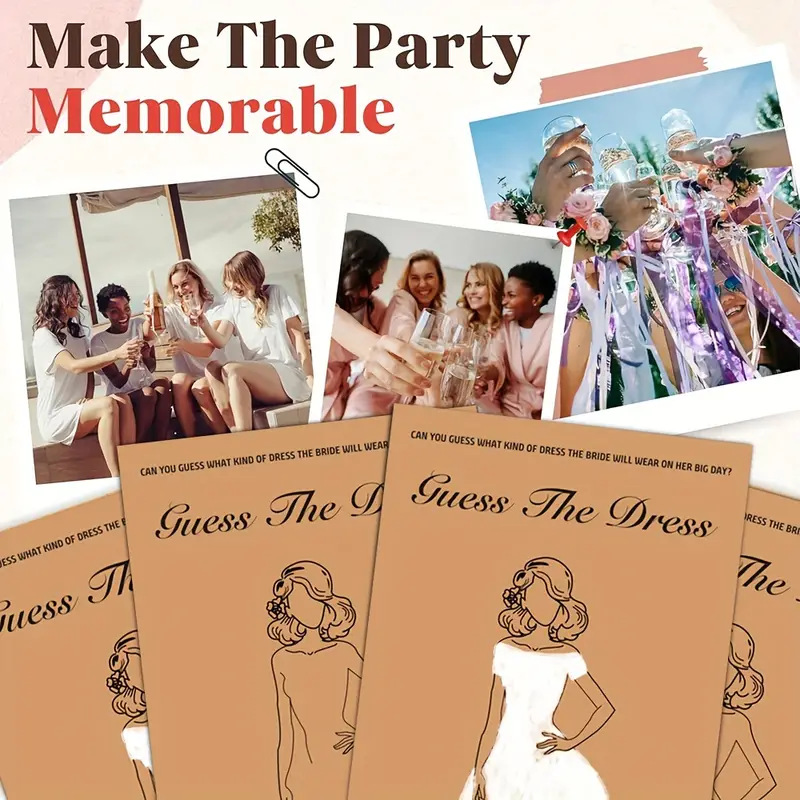 20pcs/Set Funny Guess The Dres - Party Games Bridal Shower 评论和价格