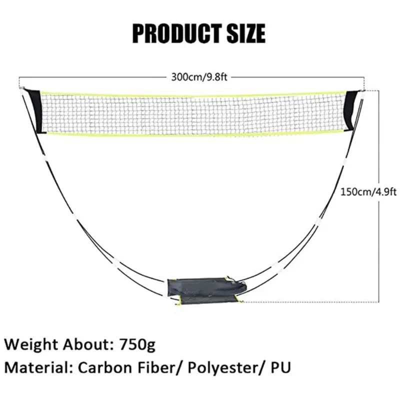 Foldable Badminton Net Set for - Badminton Set Garden 评论和价格