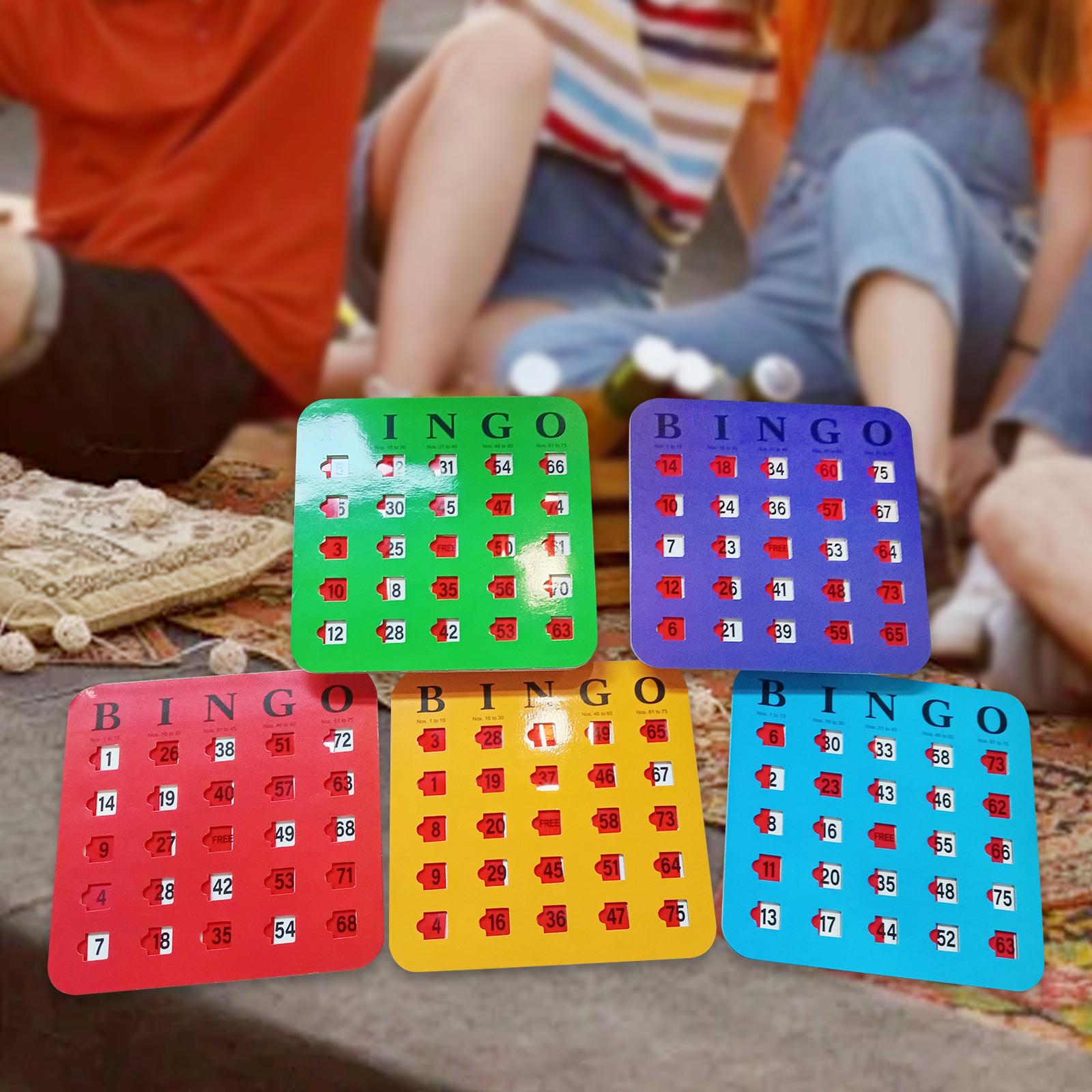 5 Pieces Large Print Bingo Car - Party Games Group For Adults 评论和价格
