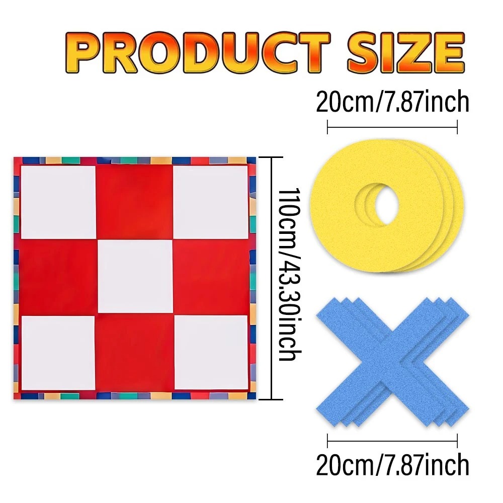 Giant Tic Tac Toe Game Mat Set - Tic Tac Toe Giant 评论和价格