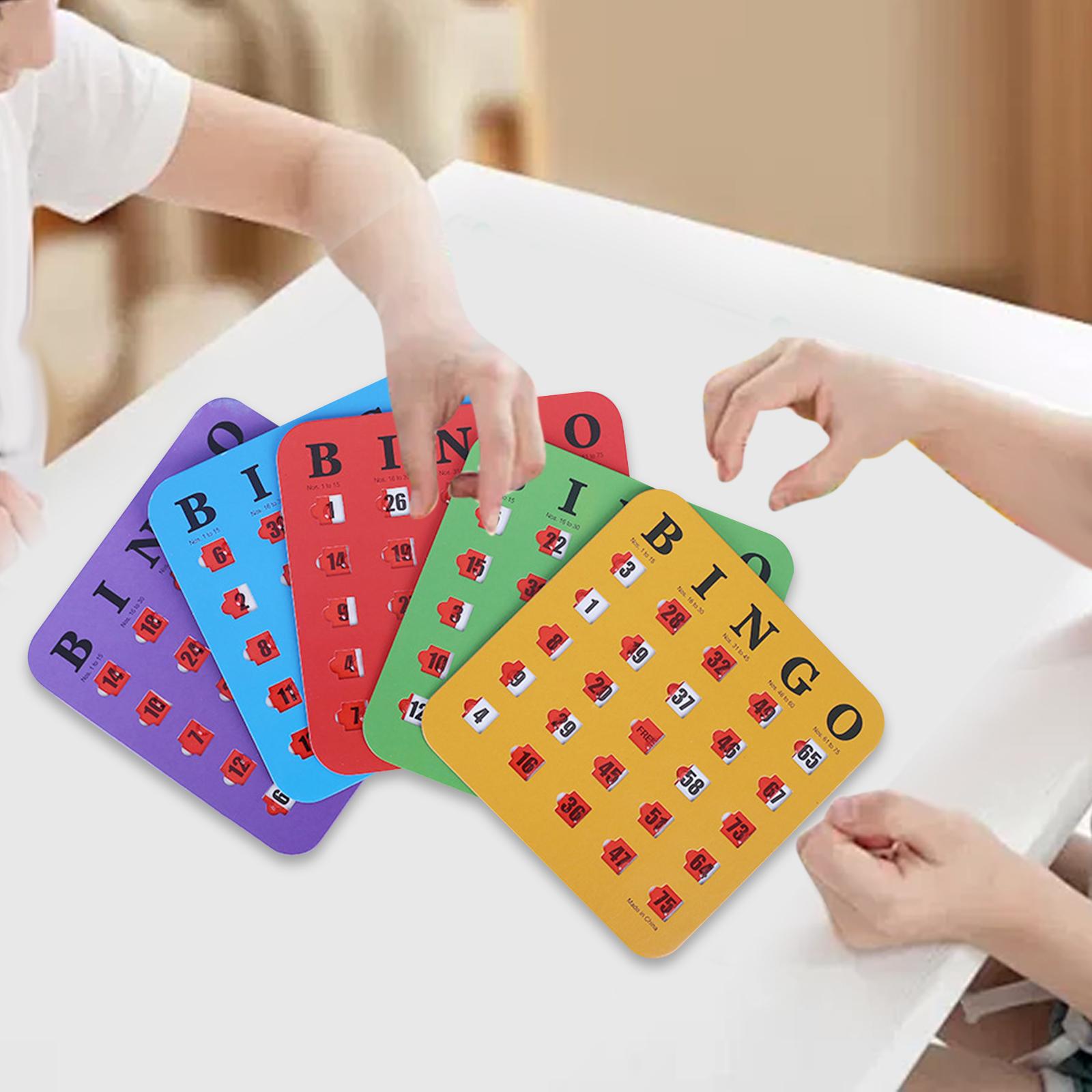 5 Pieces Large Print Bingo Car - Party Games Group For Adults 评论和价格