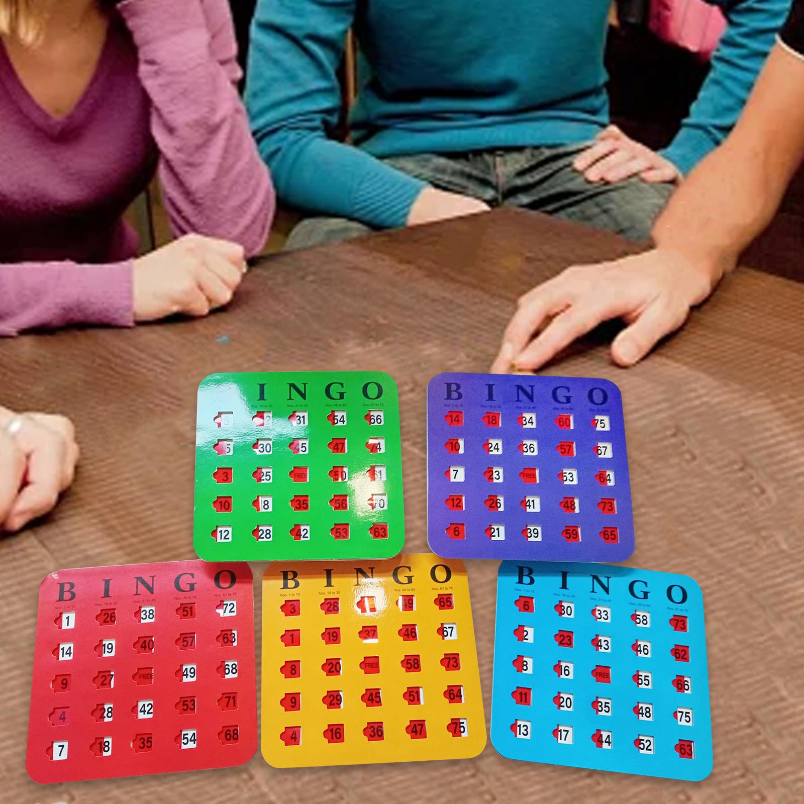 5 Pieces Large Print Bingo Car - Party Games Group For Adults 评论和价格