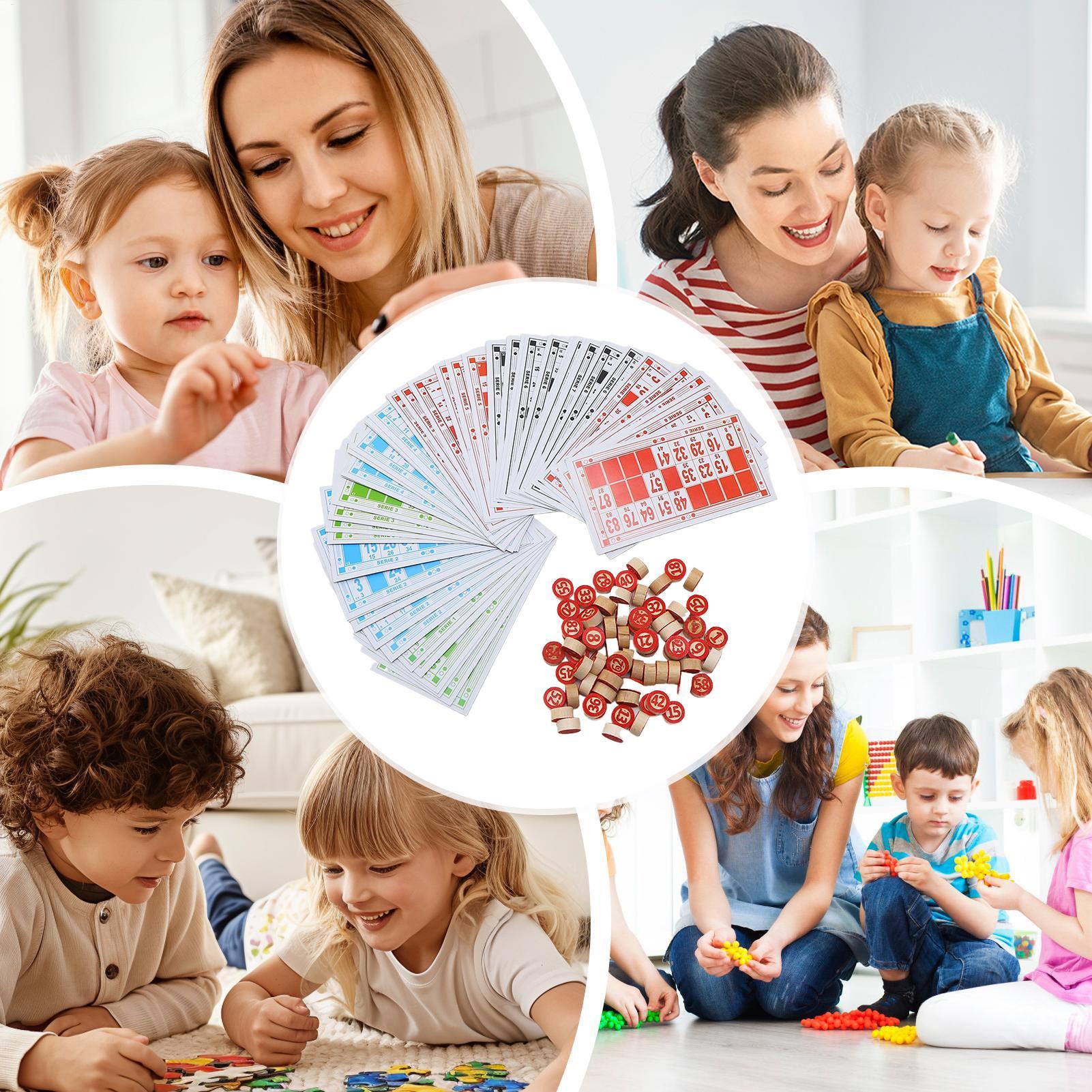 Bingo Set Wooden Funny Educati - Party Games Group For Adults 评论和价格